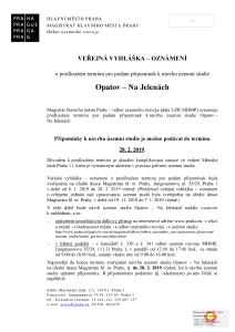 veřejná výhlaška - oznámení_úřední deska_Opatov - Na Jelenách_II