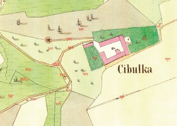 Cibulka - mapa