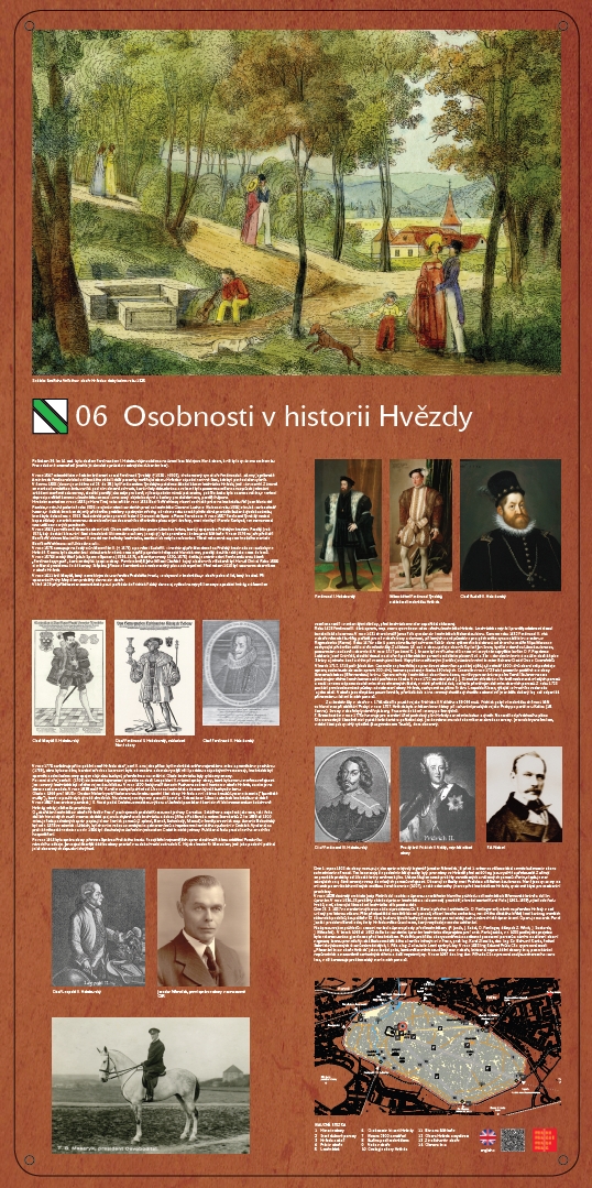 Information board No.6 - Personalities in the History of Hvězda