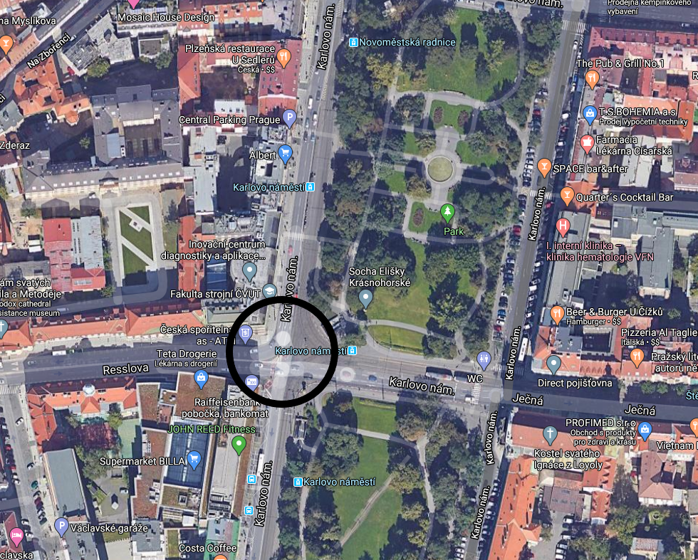 Karlovo náměstí - mapa