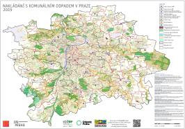 mapa Nakládání s komunálním odpadem v Praze, verze 1/2019, ilustrační obr.