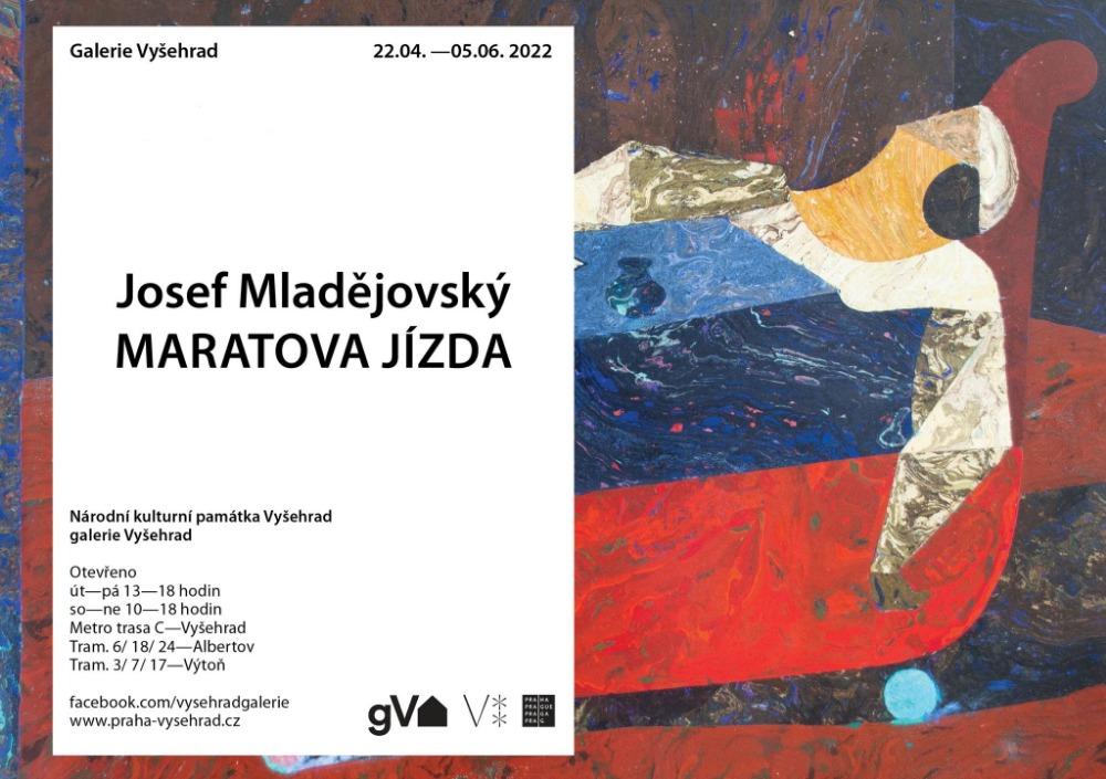 Plakát k výstavě Josef Mladějovský: Maratova jízda