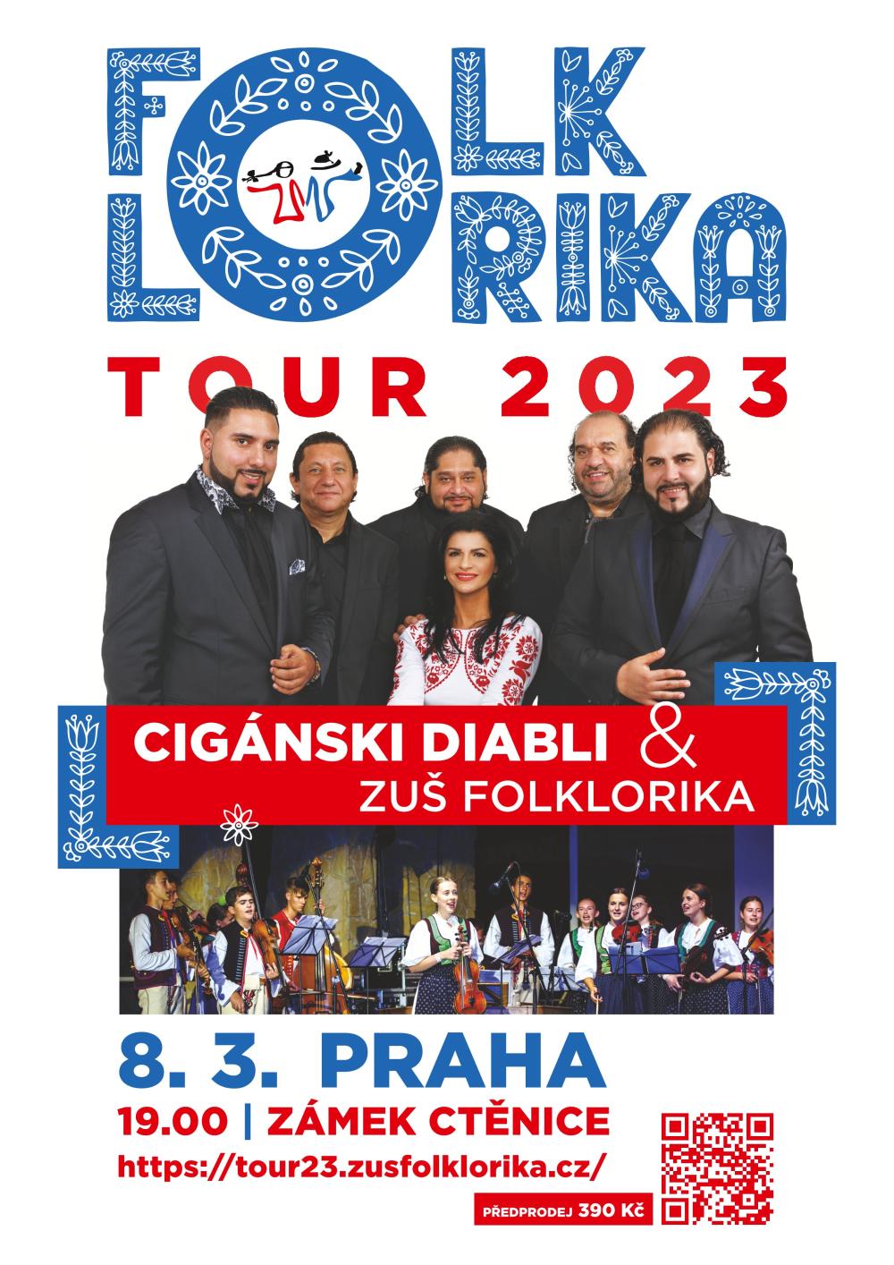 Plakát koncertu v Praze