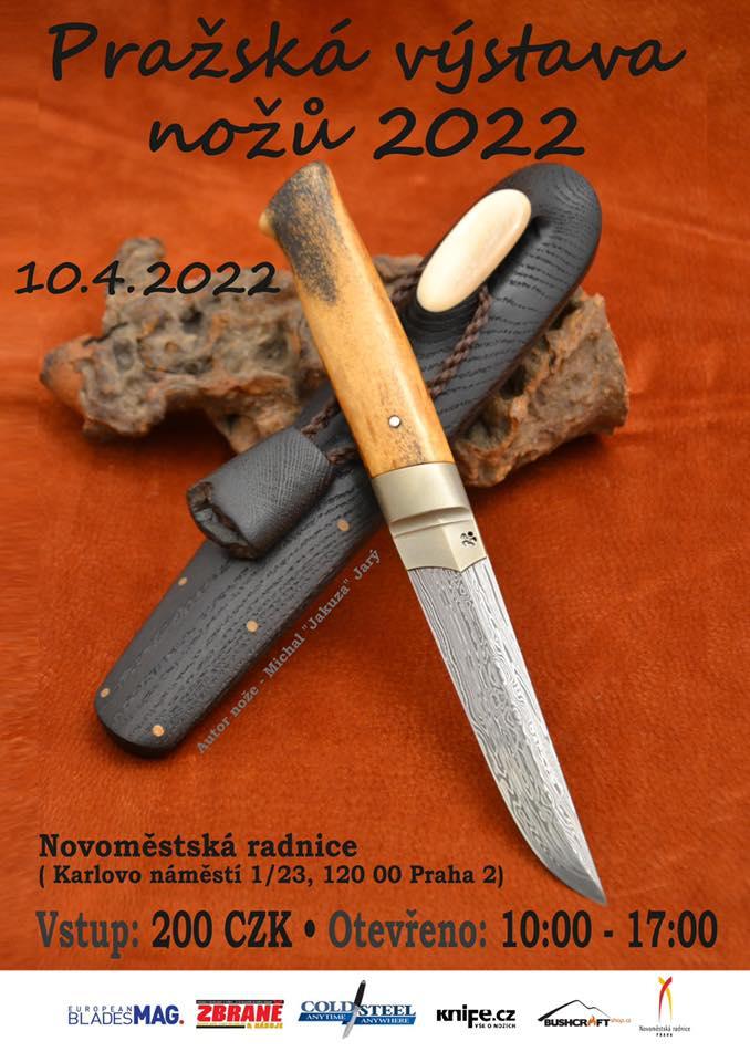 Plakát Pražské výstavy nožů KNIVES – jaro 2022