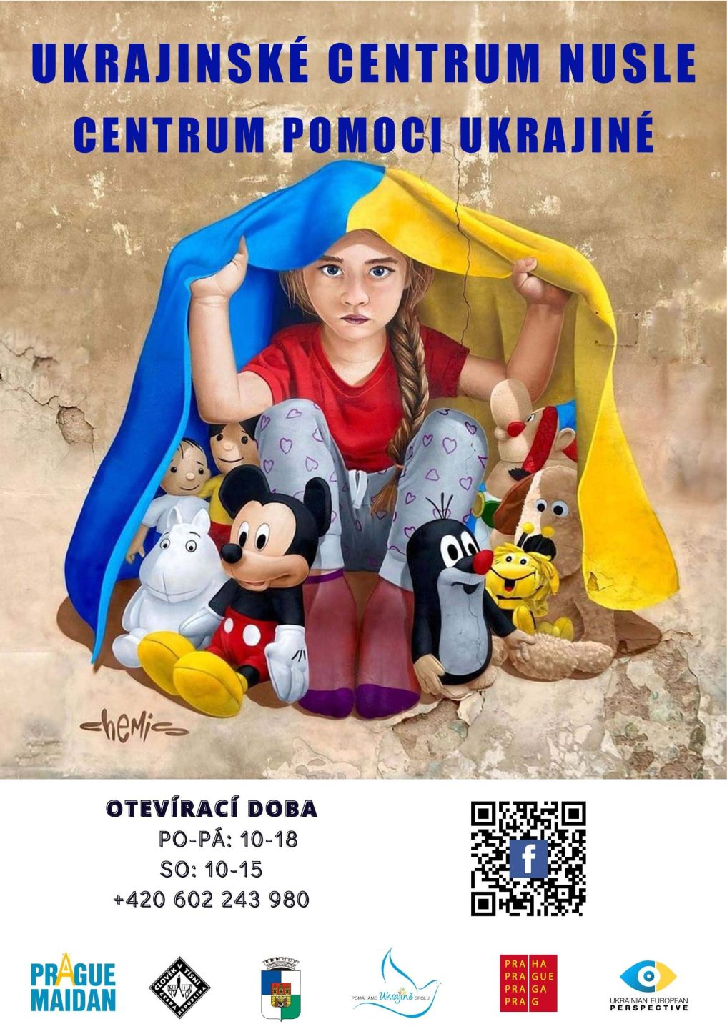 Plakát Ukrajinského centra Nusle