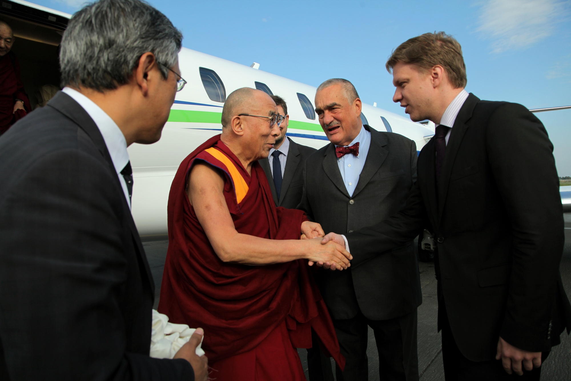 Pražský primátor Tomáš Hudeček se dnes setkal s Jeho Svatostí dalajlámou