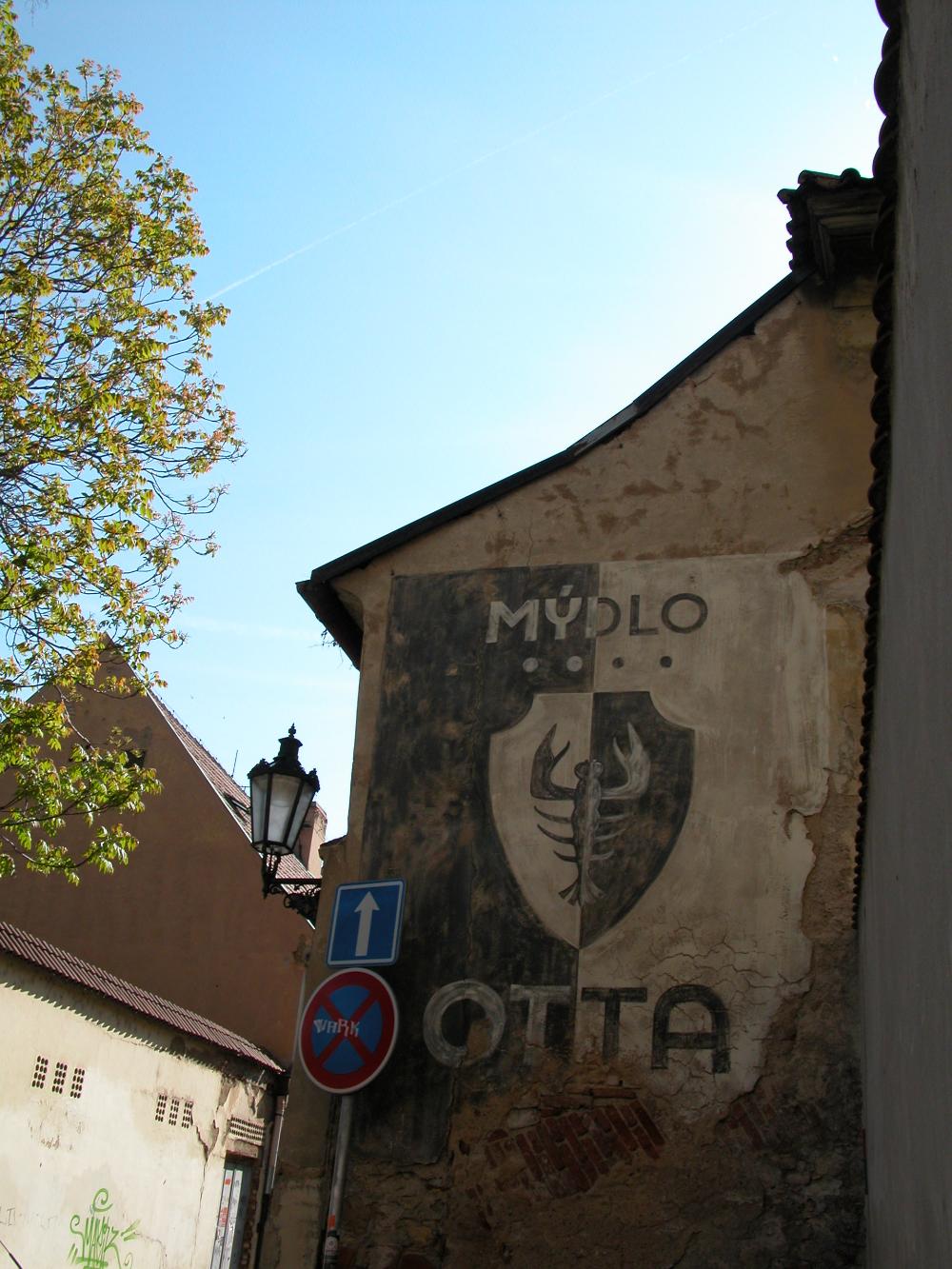 Reklama v historickém centru Prahy