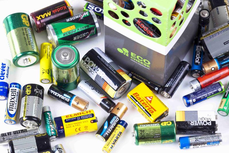 sběr použitých baterií, ilustrační foto