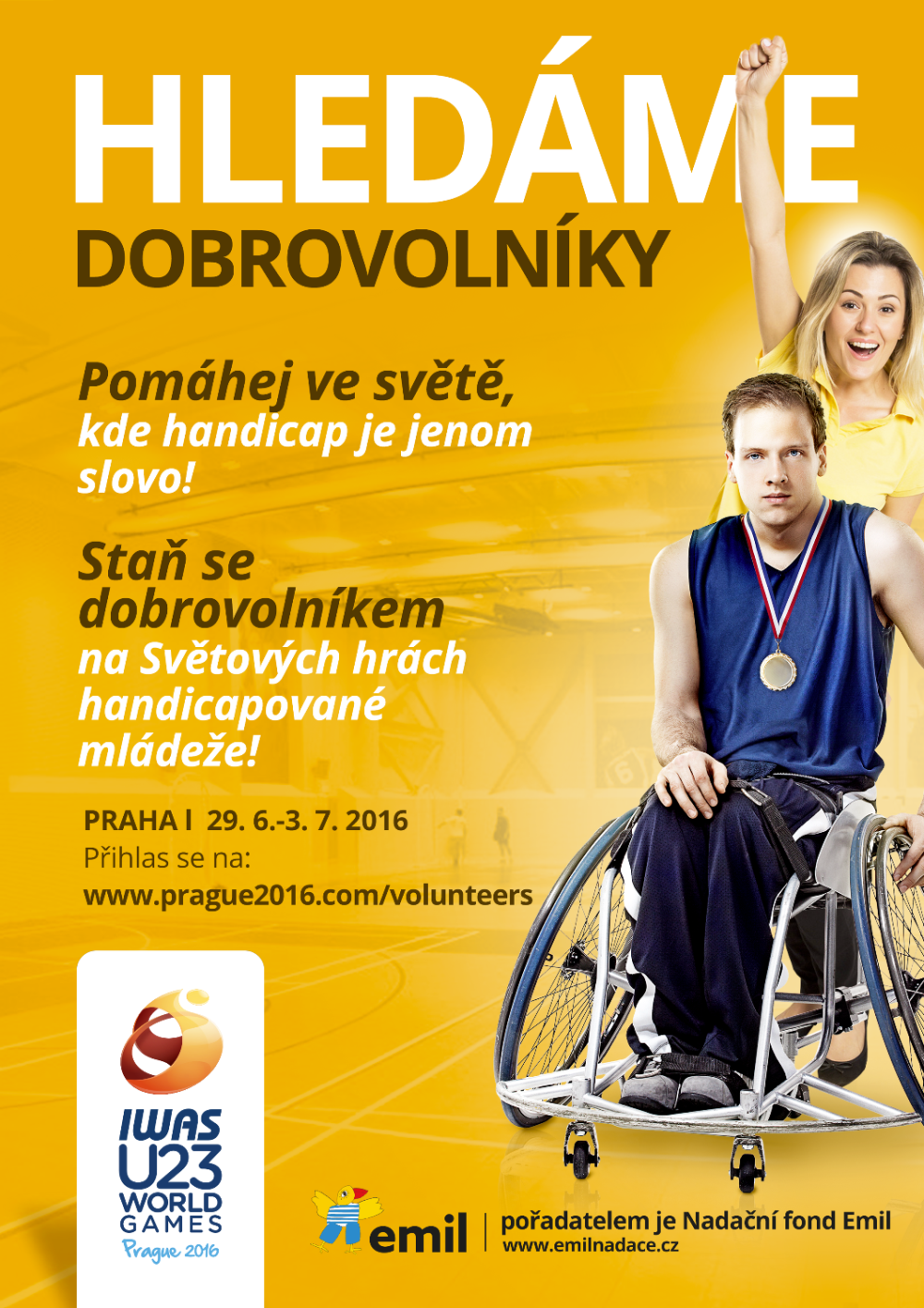 Staňte se dobrovolníky na Světových hrách handicapované mládeže!