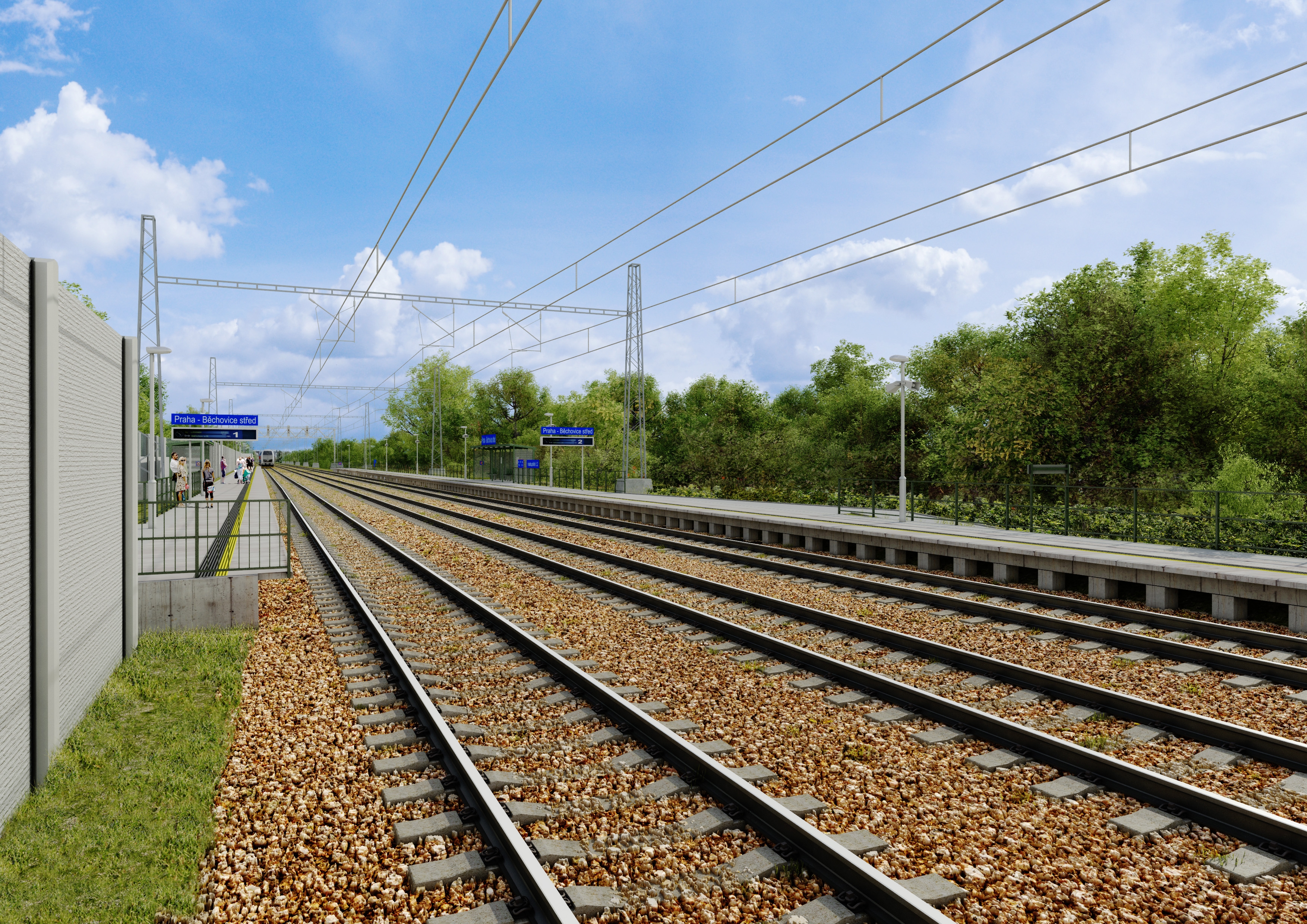 V Běchovicích dnes začíná stavba nové železniční zastávky