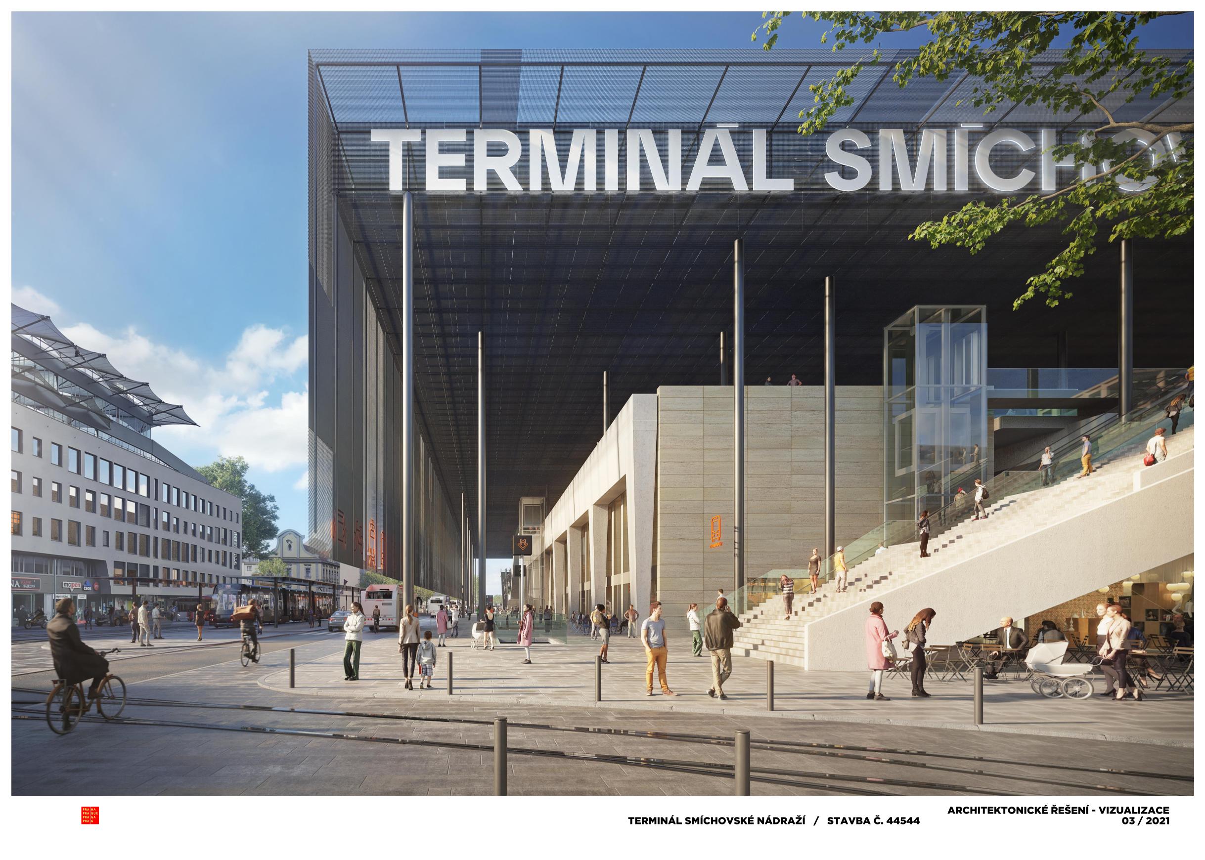 Vizualizace Terminálu Smíchovského nádraží