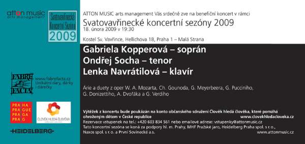 Pozvánka - koncert svatovavřinské sezony 2009