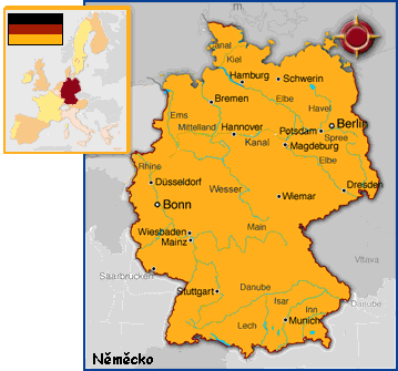 mapa německo