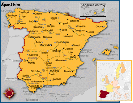 Mapa Španělska