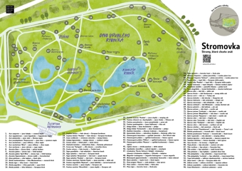 Stromy, které chcete znát - mapa - část Dno bývalého rybníka, akt. 3/2021