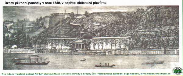Letná tabule občanská plovárna 1880