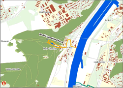 trasa podél lázeňského potoka - orientační mapka (ke zvětšení)