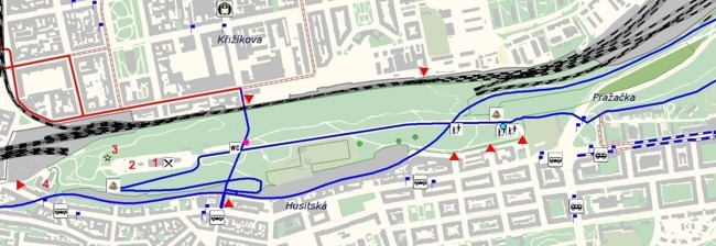 park na Vrchu Vítkově, orietační mapka (náhled, 650 pxl)