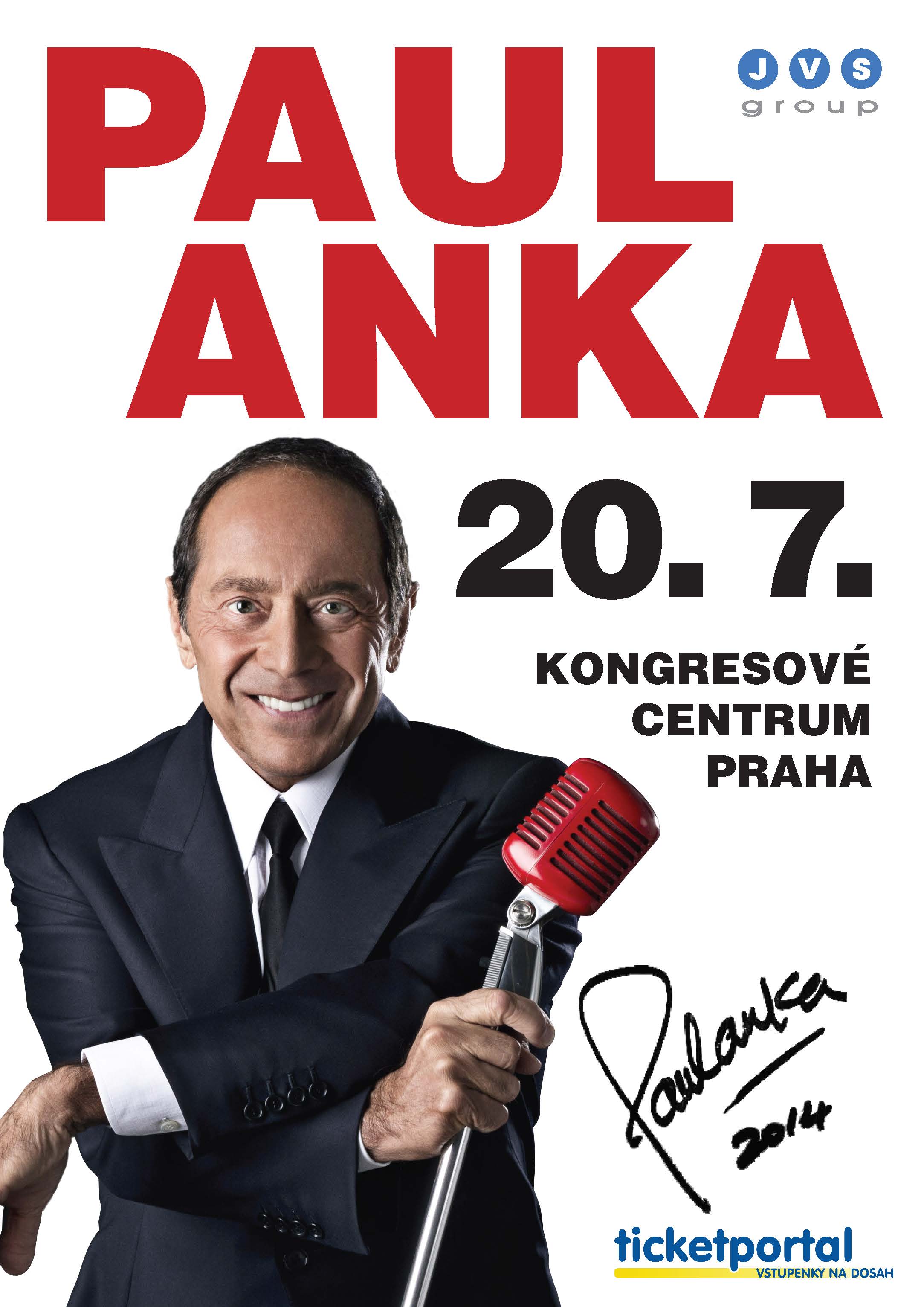 Koncert se uskuteční 20. července 2014 v pražském Kongresovém centru