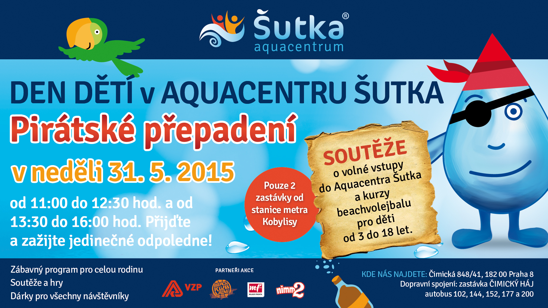 Den dětí v aquacentru Šutka – Námořnická party