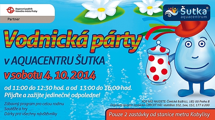 Vodnická party v Aquacentru Šutka