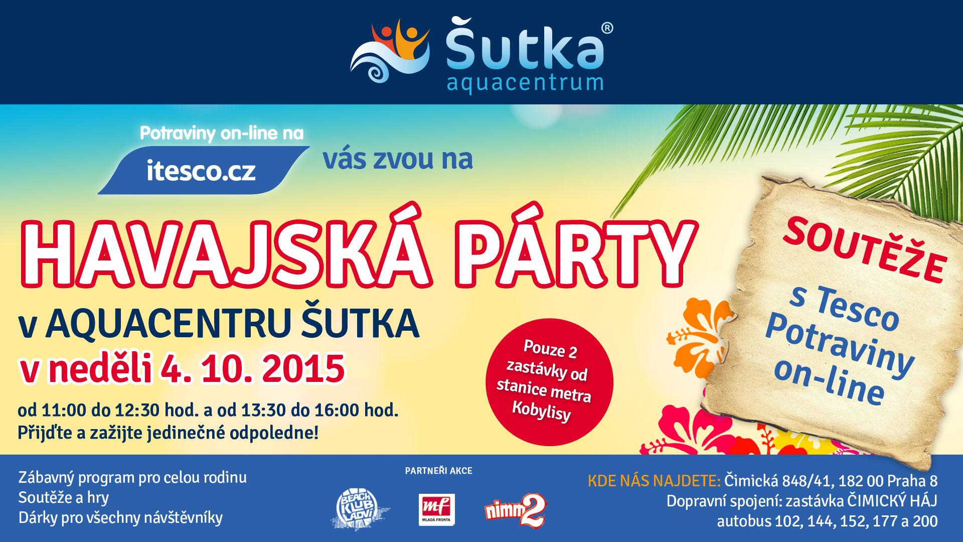 Havajská party v Aqucentru Šutka s iTesco.cz
