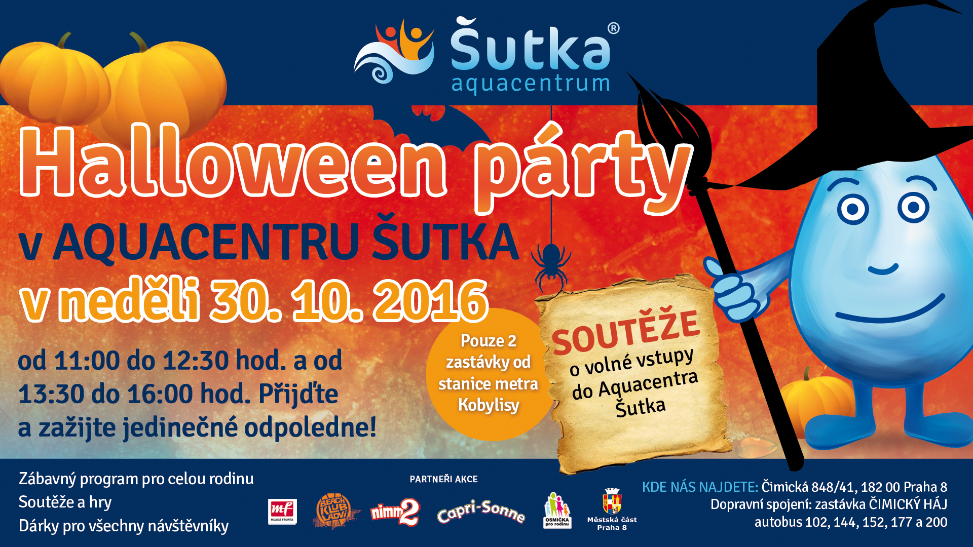Halloween party v Aquacentru Šutka