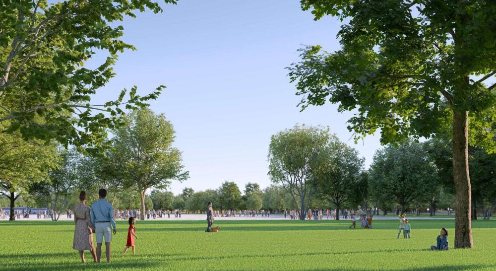 Vizualizace - proměna části Letenské pláně