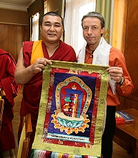 Tibetští mniši posnídali s primátorem