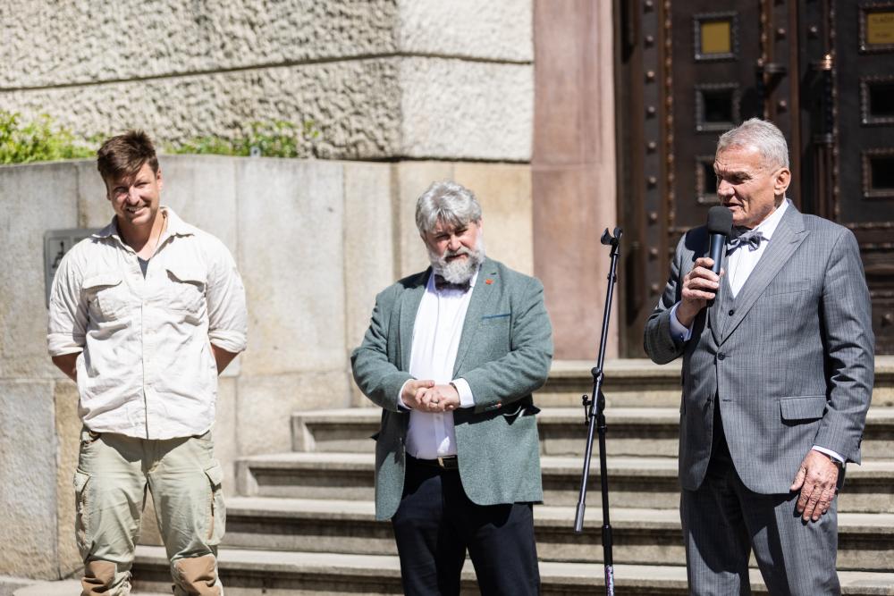 Ze zahájení výstavy Kolem Afriky. Inspirováno H+Z